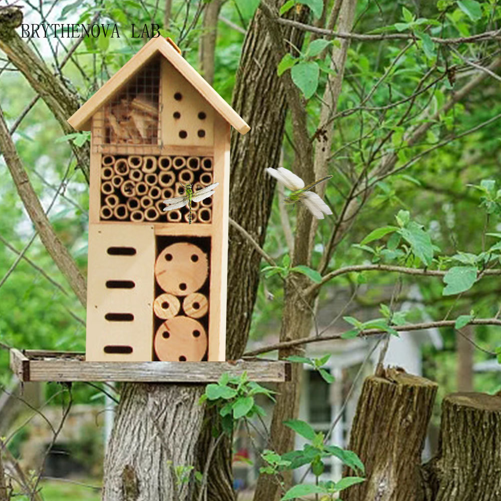 昆虫ハウス 木製昆虫ホテル 自然な巣箱 ガーデン 屋外 庭  - Insect Hotel Wood のレビューと価格