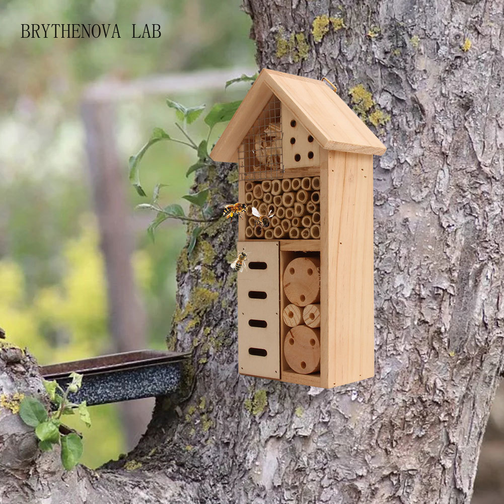 昆虫ハウス 木製昆虫ホテル 自然な巣箱 ガーデン 屋外 庭  - Insect Hotel Wood のレビューと価格