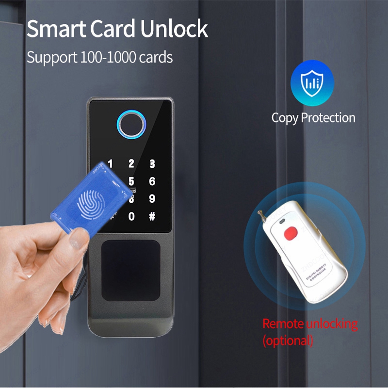 Tuya WiFi 両面指紋ドアロック IP66 防水パスコ - Smart Garden Door Lock のレビューと価格