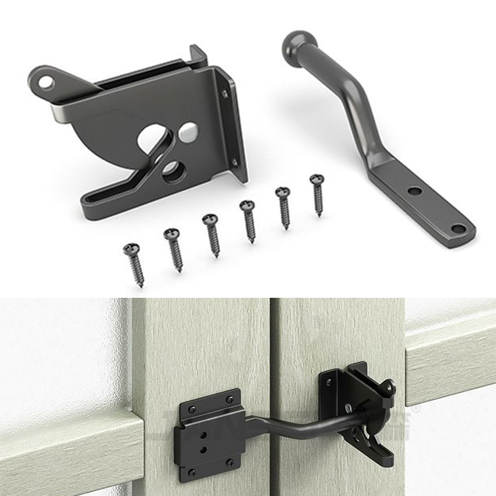 セルフロック式ゲートラッチ、ポスト取り付け式フェンスゲートラ - Smart Garden Door Lock のレビューと価格