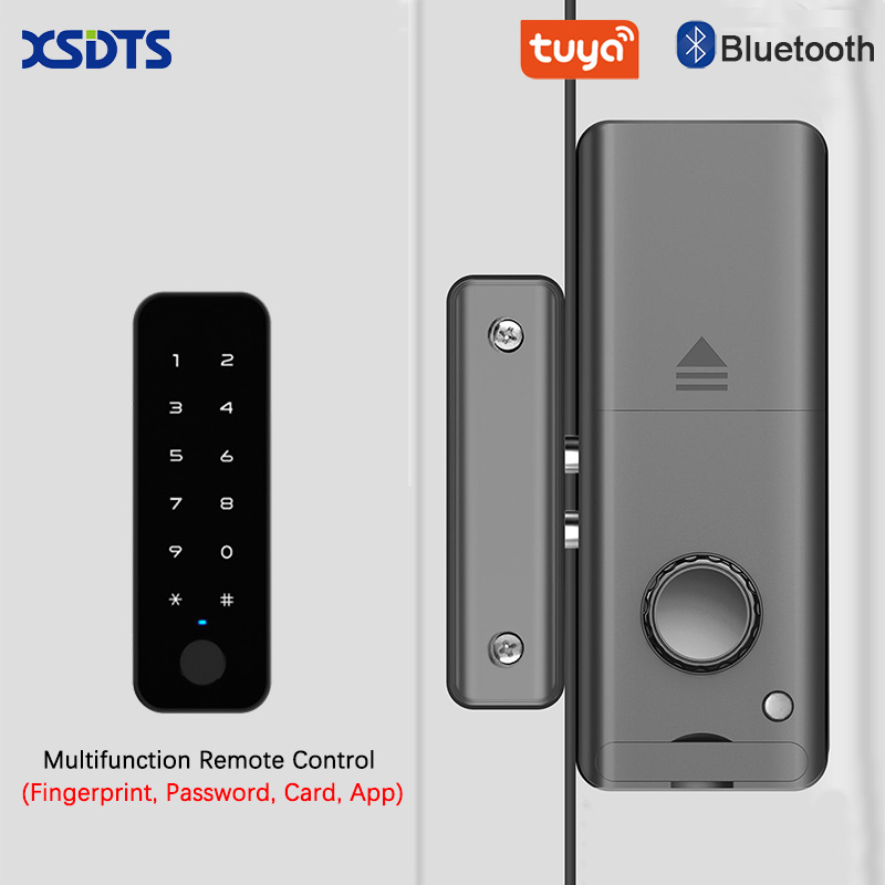 XSDTS指紋パスワードカードTuyaアプリ対応、穴あけ不要 - Smart Garden Door Lock のレビューと価格