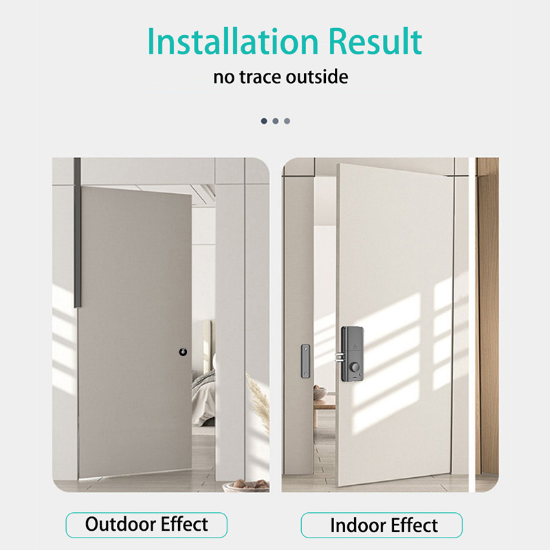 XSDTS指紋パスワードカードTuyaアプリ対応、穴あけ不要 - Smart Garden Door Lock のレビューと価格