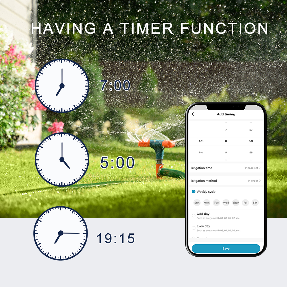8 ゾーン Wifi Tuya スマートガーデン散水タイマー - Smart Garden Lock のレビューと価格