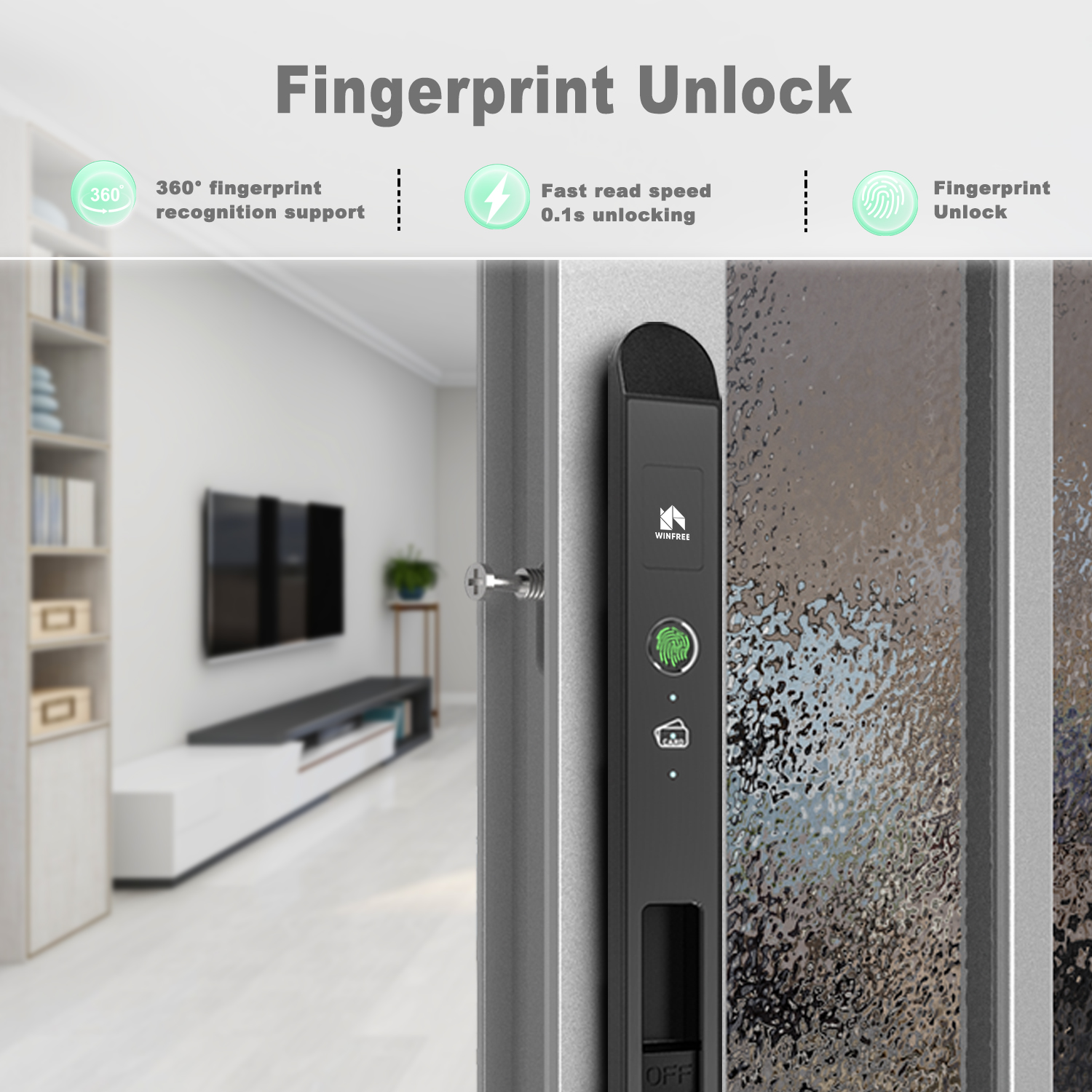WINFREE スライドドアスマートロック Tuya Blu - Smart Garden Door Lock のレビューと価格