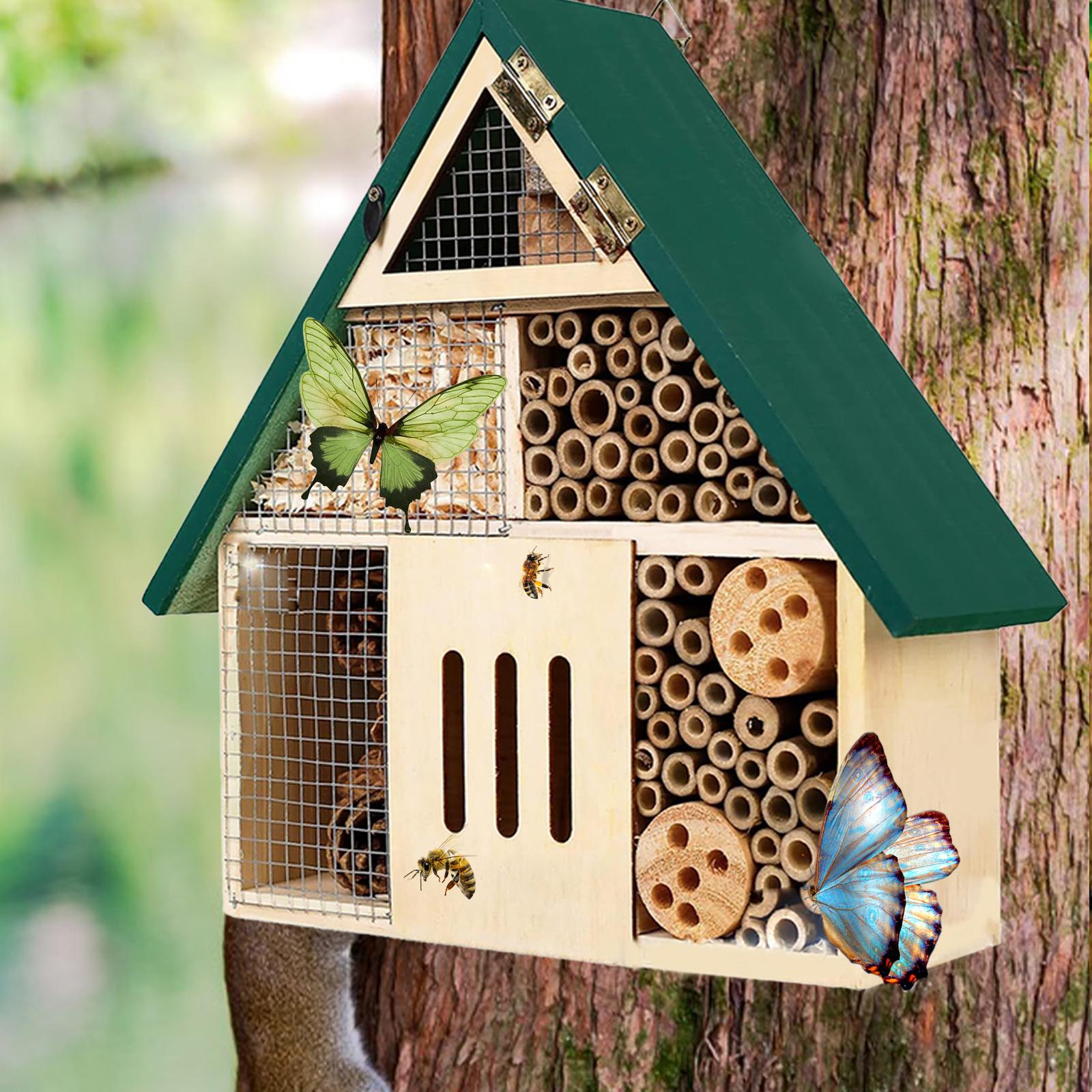 木製昆虫ハウス ビーホテル 虫小屋 巣箱 庭の装飾 天然木 - Insect Hotel Wood のレビューと価格
