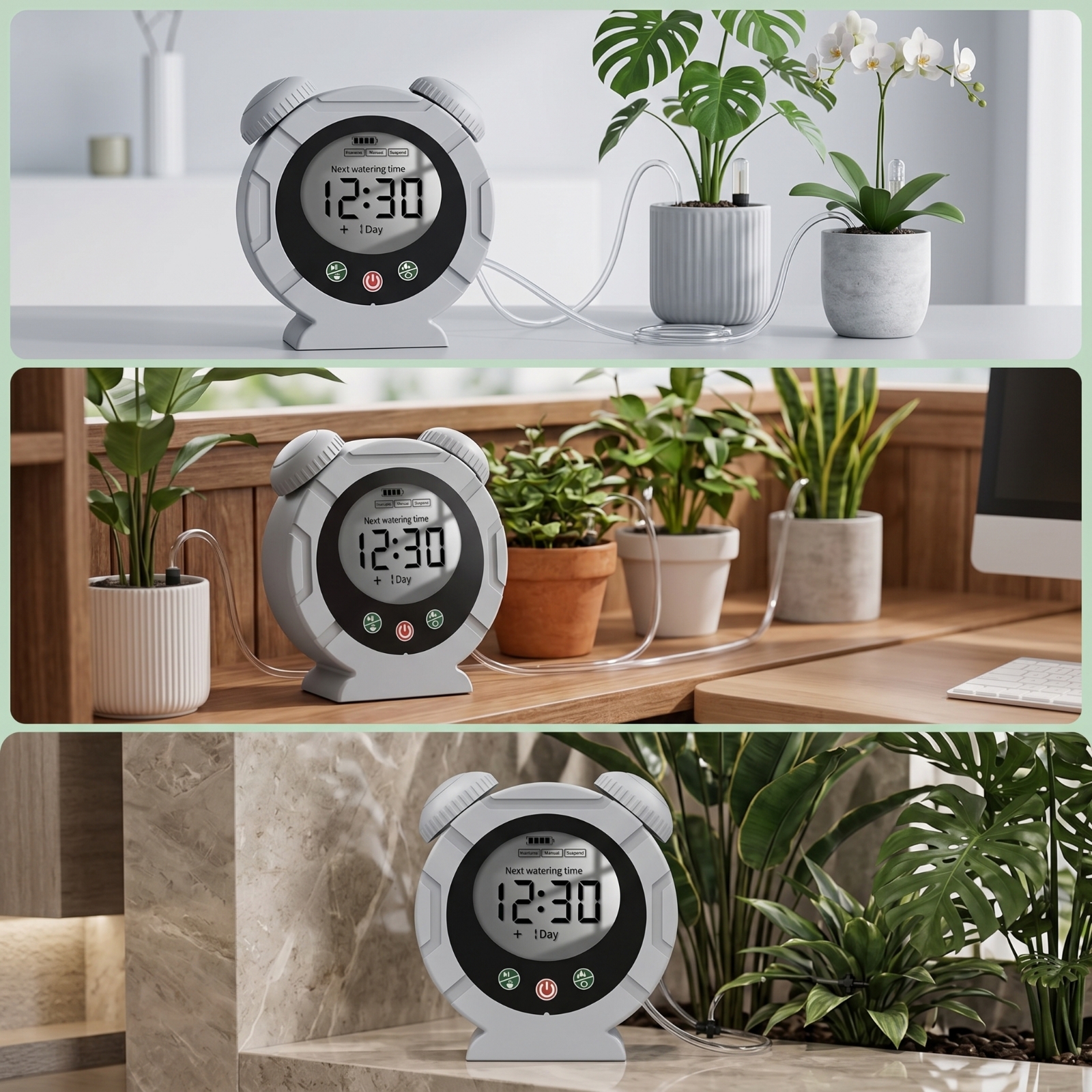 水分センサー付きスマート散水システム、USB充電式自動点滴灌 - Smart Garden Moisture Sensor のレビューと価格