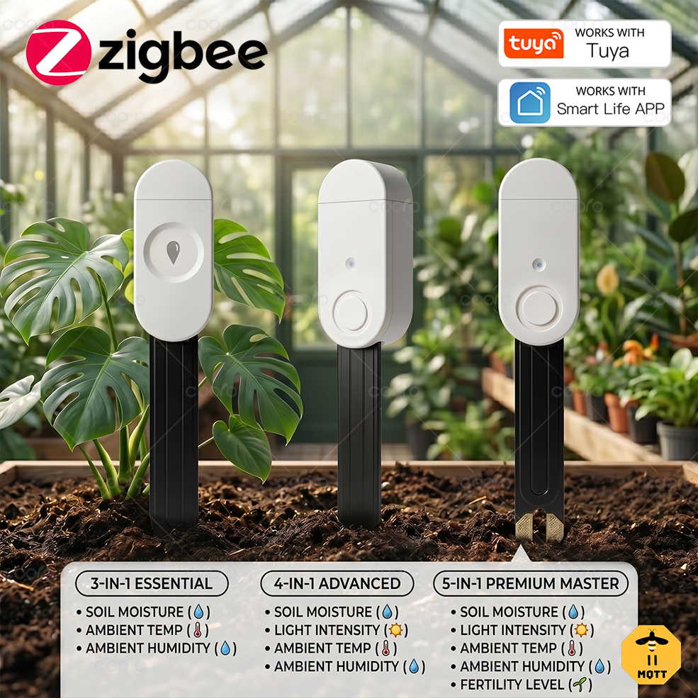 Tuya Zigbee 温度湿度水分検出器 3/4/5 in - Smart Garden Moisture Sensor のレビューと価格