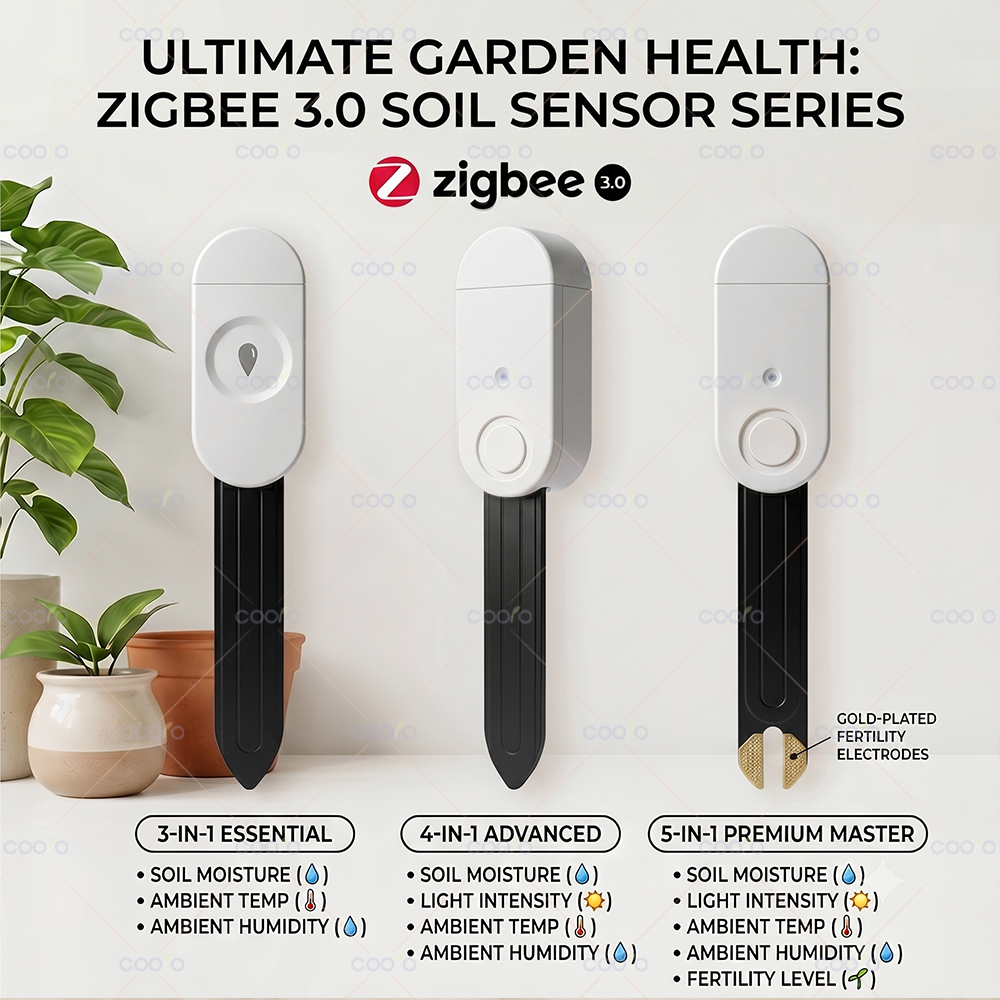 Tuya Zigbee 温度湿度水分検出器 3/4/5 in - Smart Garden Moisture Sensor のレビューと価格