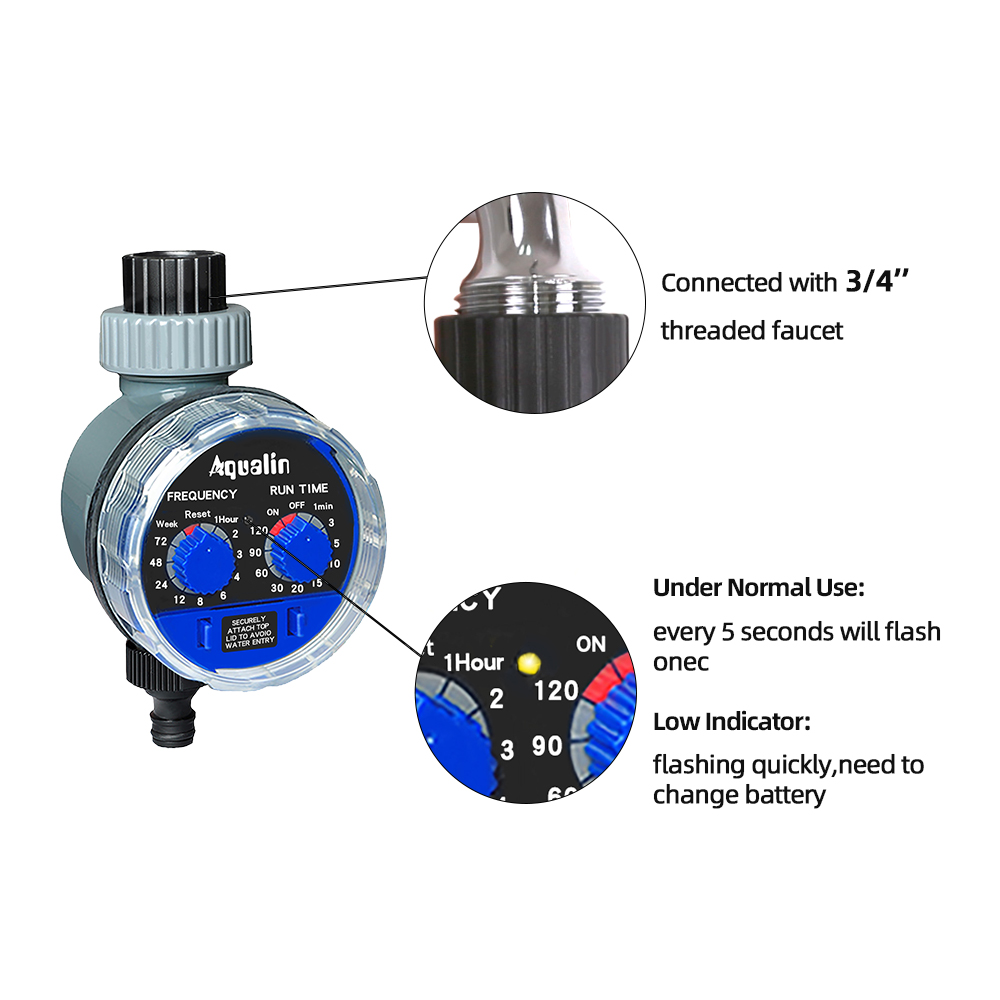 庭の水やりタイマーボールバルブ/電磁弁灌漑コントローラー家庭 - Smart Garden Valve のレビューと価格