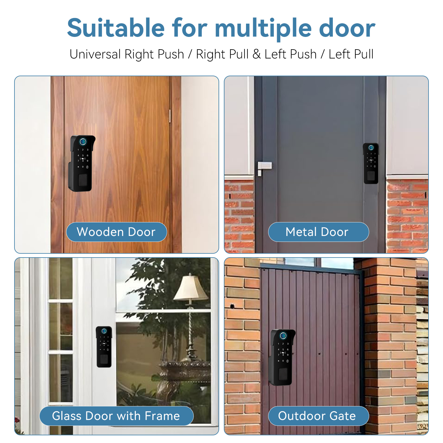 Tuya 防水スマートドアロック指紋屋外ガーデンリモコン A - Smart Garden Door Lock のレビューと価格