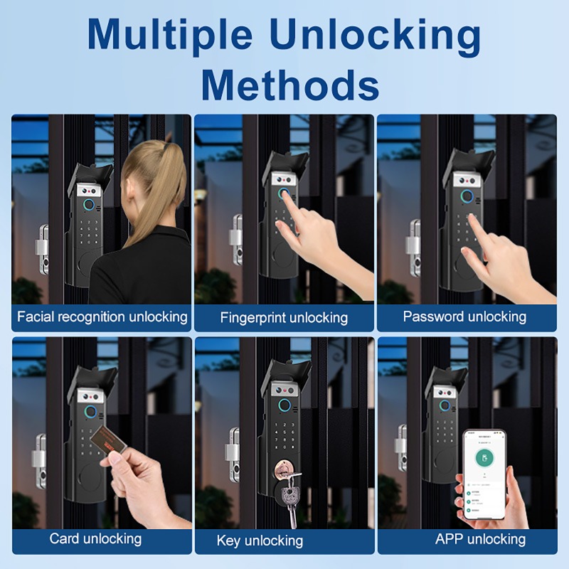 Tuya Wifi 指紋ロック 防水インターホン 顔認証コー - Smart Garden Door Lock のレビューと価格