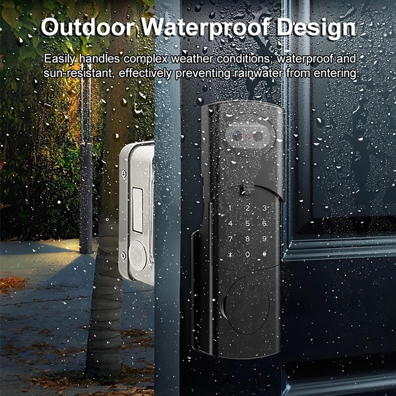 Tuya Wifi 指紋ロック 防水インターホン 顔認証コー - Smart Garden Door Lock のレビューと価格