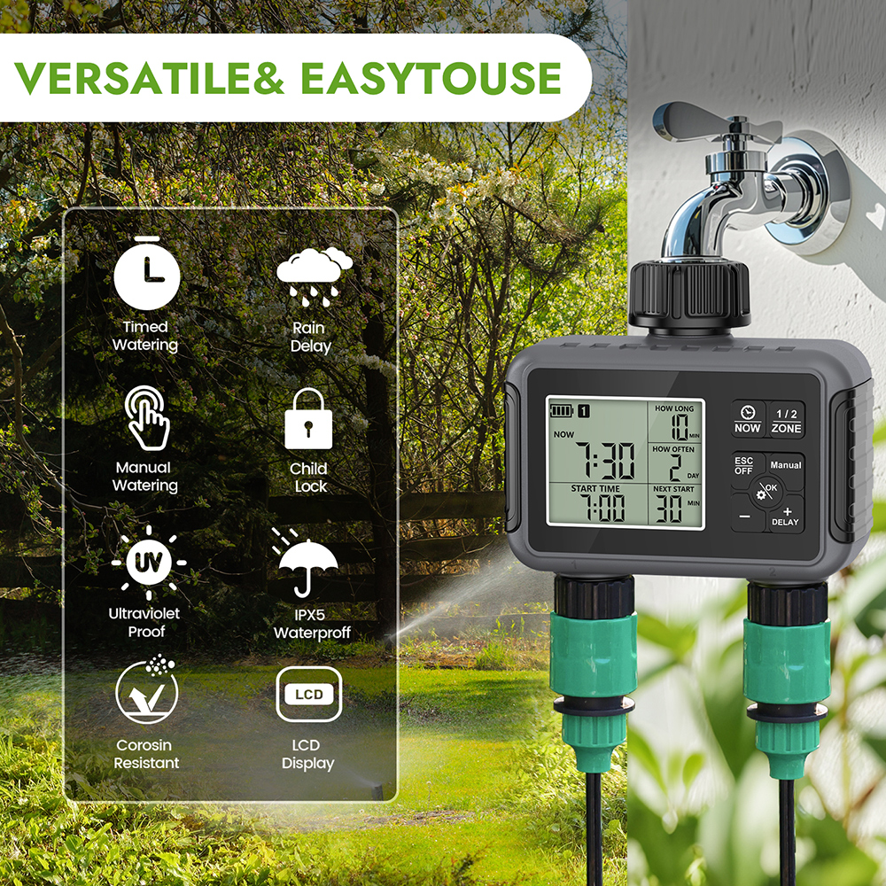 1/2/3 出口自動水タイマースマート灌漑散水システム散水蛇 - Smart Garden At Home のレビューと価格