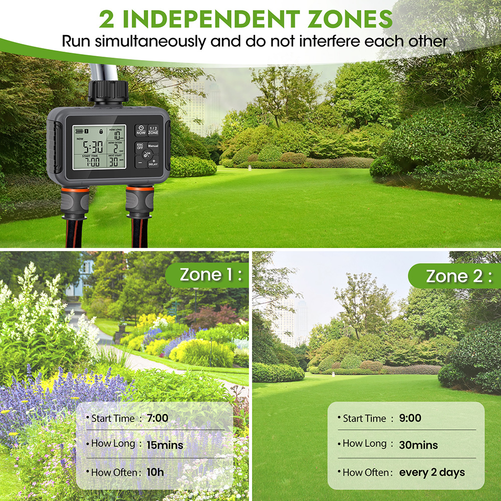 1/2/3 出口自動水タイマースマート灌漑散水システム散水蛇 - Smart Garden At Home のレビューと価格