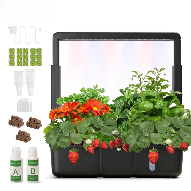 室内LED15灯式水耕栽培スマートガーデンシステムで自宅で新 - Smart Garden At Home のレビューと価格