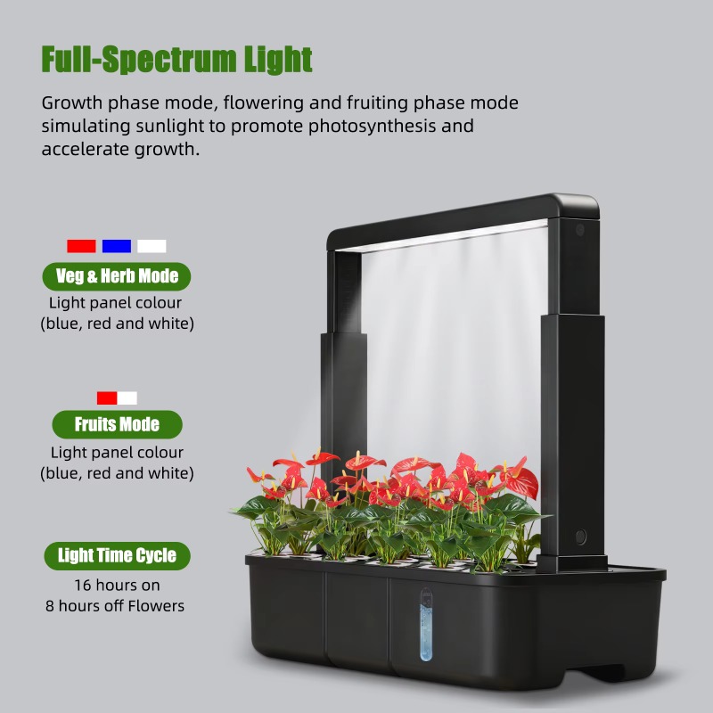 室内LED15灯式水耕栽培スマートガーデンシステムで自宅で新 - Smart Garden At Home のレビューと価格