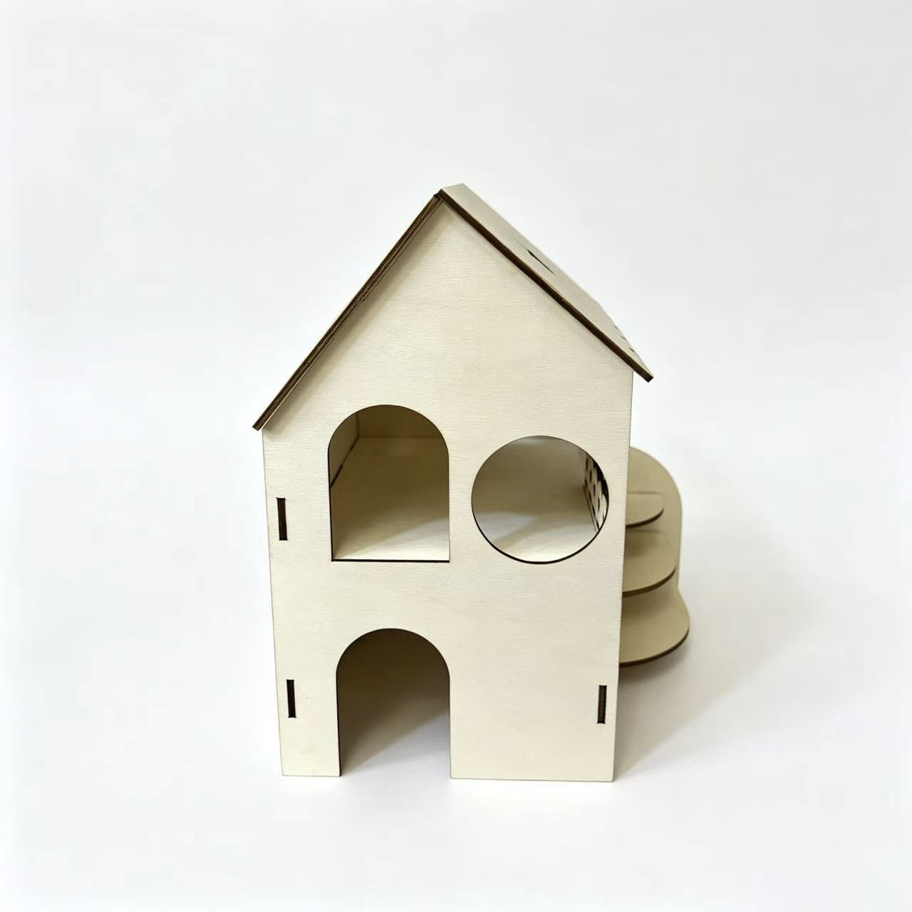 ハムスター用2階建て木製家、階段付き、ゴールデンハムスター用 - Insect Hotel Wood のレビューと価格