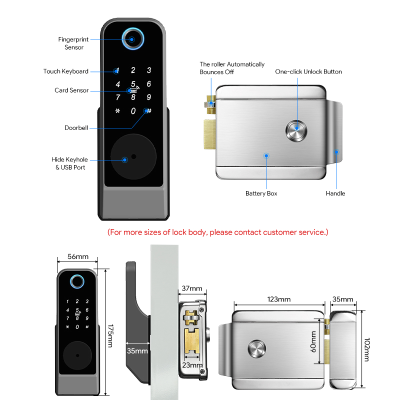 防水 TTLOCK スマートロック Wifi 両面指紋ロック - Smart Garden Lock のレビューと価格
