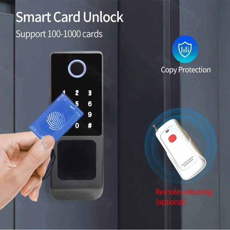 IP66 防水 Tuya Wifi 指紋スマートドアロック屋 - Smart Garden Lock のレビューと価格