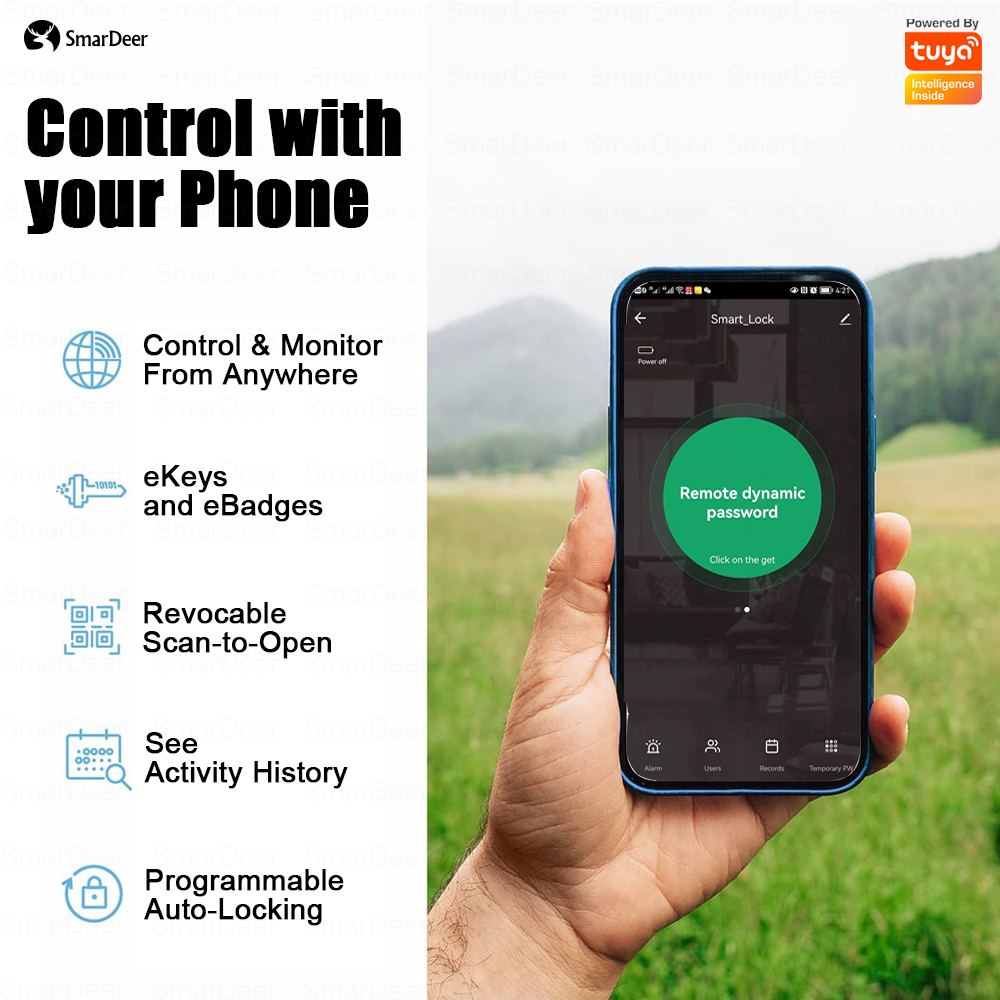 5-in-1指紋ロック付き電子ドアロック,指紋付きキーレスエ - Smart Garden Lock のレビューと価格