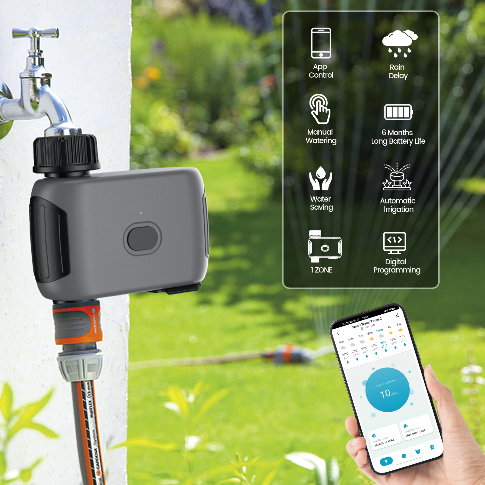 インソマWiFiスプリンクラータイマー自動灌漑システムリモー - Smart Garden Lock のレビューと価格