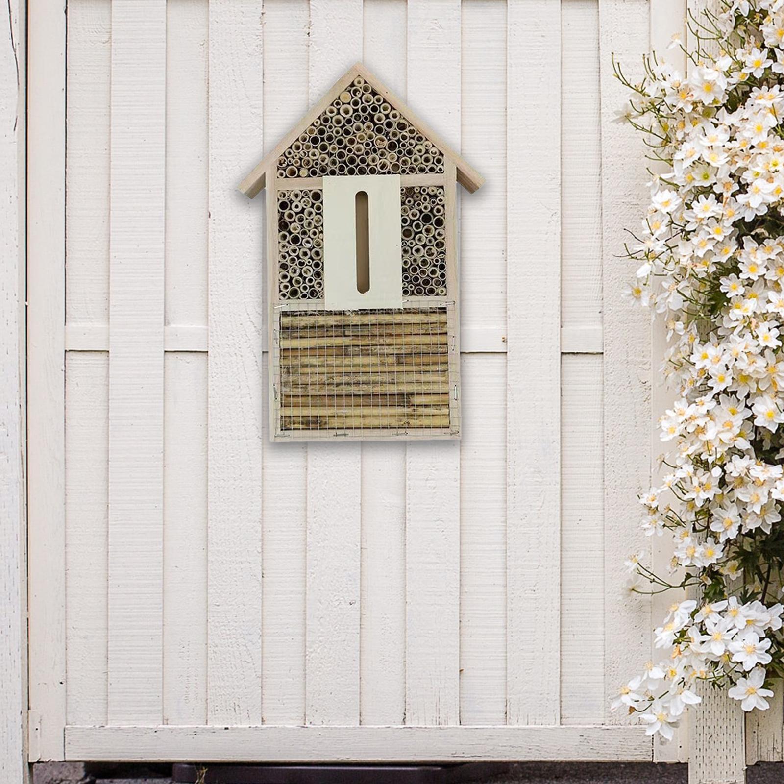 ミツバチハウス てんとう虫の家 ハンドメイド木製吊り下げ式蜂 - Insect Hotel Wood のレビューと価格