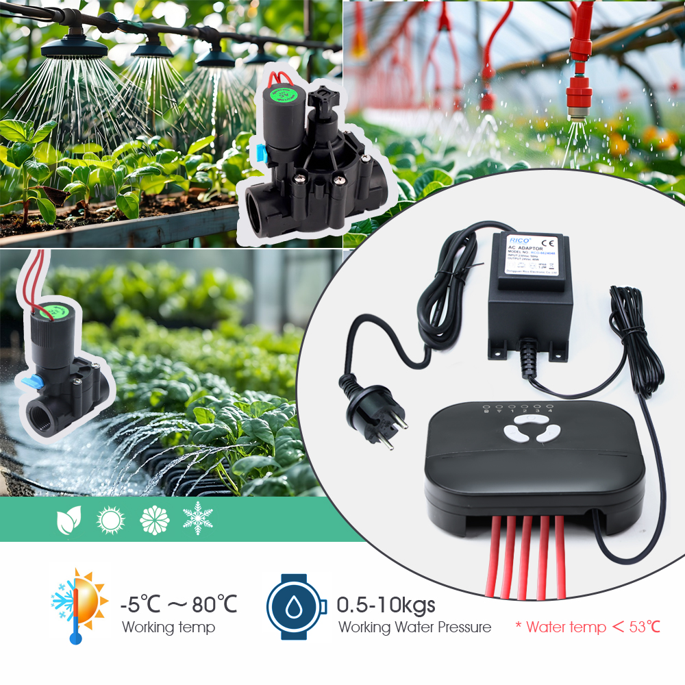 庭の芝生の灌漑システム,4つのゾーン,ワイヤレスリモコン,音 - Smart Garden Valve のレビューと価格
