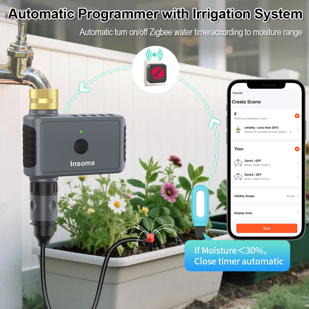 Tuya Zigbee 土壌センサー湿度温度水分検出器スマー - Smart Garden Moisture Sensor のレビューと価格